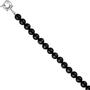 Collier Edelsteinkette Onyx facettiert 80 cm Halskette Kette 