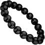 Armband Onyx schwarz facettiert endlos auf Gummi 
