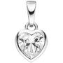 Kinder Anh�nger Herz 925 Sterling Silber 1 Zirkonia Herzanh�nger