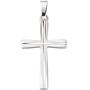 Anh�nger Kreuz 585 Gold Wei�gold mattiert KreuzAnh�nger Goldkreuz 