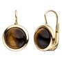 Boutons rund 333 Gold Gelbgold 2 Tigeraugen braun Ohrringe Ohrh�nger 