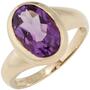 Damen Ring 585 Gelbgold 1 Amethyst lila violett Goldring (Gr��e: 56) 