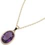 Anh�nger oval 585 Gold Gelbgold 1 Amethyst violett lila Goldanh�nger