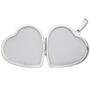Medaillon Herz f�r 2 Fotos 925 Sterling Silber matt Anh�nger zum �ffnen