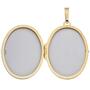 Medaillon oval f�r 2 Fotos 925 Silber gold vergoldet Anh�nger zum �ffnen