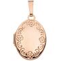 Medaillon oval Blumen Muster 925 Silber rotgold vergoldet zum �ffnen f�r 2 Fotos
