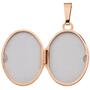 Medaillon oval Blumen Muster 925 Silber rotgold vergoldet zum �ffnen f�r 2 Fotos