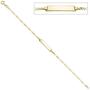 Schildband 333 Gold Gelbgold 18,5 cm Gravur ID Armband Federring