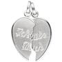 Anh�nger Ich Liebe Dich / geteiltes Herz 925 Sterling Silber