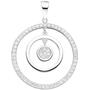 Anh�nger rund 925 Sterling Silber rhodiniert mit Zirkonia