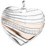 Anh�nger Herz 925 Silber rotgold vergoldet mit Zirkonia Herz-Anh�nger
