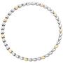 Collier / Halskette aus Edelstahl gold farben beschichtet bicolor 45 cm 