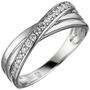 Damen Ring aus 925 Sterling Silber mit Zirkonia, 5,9 mm breit (Gr��e: 52) 