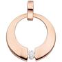 Anh�nger rund 585 Gold Rotgold 1 Diamant Brillant 0,08ct. 