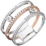 Damen Ring breit 585 Wei�gold Rotgold, bicolor 49 Diamanten (Gr��e: 60) 