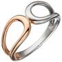 Damen Ring 925 Sterling Silber, bicolor (Gr��e: 56) 
