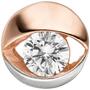 Anh�nger rund 333 Gold Rotgold bicolor 1 Zirkonia Rotgoldanh�nger 