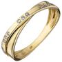Damen Ring 333 Gelbgold, 15 Zirkonia Goldring (Gr��e: 56) 