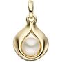 Anh�nger Tropfen 333 Gold Gelbgold 1 S��wasser Perle Goldanh�nger 
