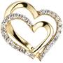 Anh�nger Herzen 333 Gold Gelbgold mit Zirkonia Goldanh�nger 