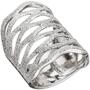 Damen Ring breit 925 Sterling Silber mit Struktur, 26 mm breit (Gr��e: 56) 