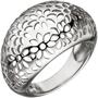 Damen Ring breit mit Blumen Muster aus 925 Sterling Silber (Gr��e: 58) 