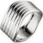 Damen Ring, breit 925 Sterling Silber, rhodiniert (Gr��e: 60) 