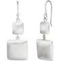 Ohrh�nger quadratisch 925 Sterling Silber matt mattiert Ohrringe Silberohrringe 
