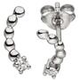 Ohrstecker 925 Sterling Silber 2 Zirkonia 11,3 mm Ohrringe 