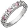 Damen Ring 925 Sterling Silber mit Zirkonia rosa und wei� (Gr��e: 62) 