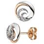 Ohrstecker 585 Gold Wei�gold Rotgold bicolor 18 Diamanten Brillanten 