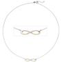 Collier Halskette Unendlich 585 Gold bicolor 5 Diamanten Brillanten 