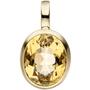 Anh�nger oval 585 Gold Gelbgold 1 Citrin gelb Gold Anh�nger 