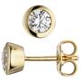 Ohrstecker rund 333 Gold Gelbgold 2 Zirkonia Ohrringe Goldohrringe 