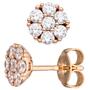 Ohrstecker rund 333 Gold Rotgold 14 Zirkonia Ohrringe Rotgoldohrringe 