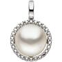 Anh�nger aus 333 Wei�gold 1 S��wasser Perle Perlen Anh�nger 