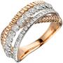 Damen Ring 585 Gold Rotgold, 181 Diamanten Rotgoldring (Gr��e: 60) 