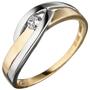 Damen Ring 333 Gelbgold Zirkonia Goldring (Gr��e: 56) 