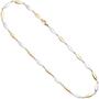 Halskette Kette 585 Gelbgold Wei�gold bicolor matt 45 cm - 5,5 mm 