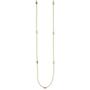 Collier Halskette 925 Sterling Silber gold vergoldet 7 Zirkonia 47 cm Kette