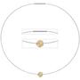 Collier Kette mit Anh�nger Edelstahl mit 585 Gold kombiniert matt 42 cm