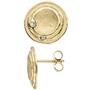 Ohrstecker rund 585 Gold Gelbgold 4 Diamanten Brillanten matt mattiert 
