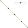 Armband 585 Gold Gelbgold 3 Rubine rot 19,5 cm Goldarmband