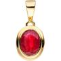 Anh�nger oval 585 Gold Gelbgold 1 Rubin rot Rubinanh�nger 