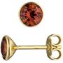 Ohrstecker rund 585 Gold Gelbgold 2 Turmaline rosa Ohrringe Turmalinohrringe 
