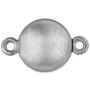 Magnet-Schlie�e 925 Sterling Silber matt mattiert Verschluss f�r Perlenketten