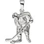 Anh�nger Eishockeyspieler Eishockey 925 Silber matt mattiert 