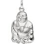Anhnger Buddha 925 Sterling Silber matt mattiert Silberanhnger 