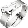 Kinder Ring Pferd Pony 925 Sterling Silber verstellbar (Gr��e: 46) 