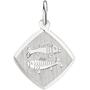 Anhnger Sternzeichen Fische 925 Sterling Silber matt 